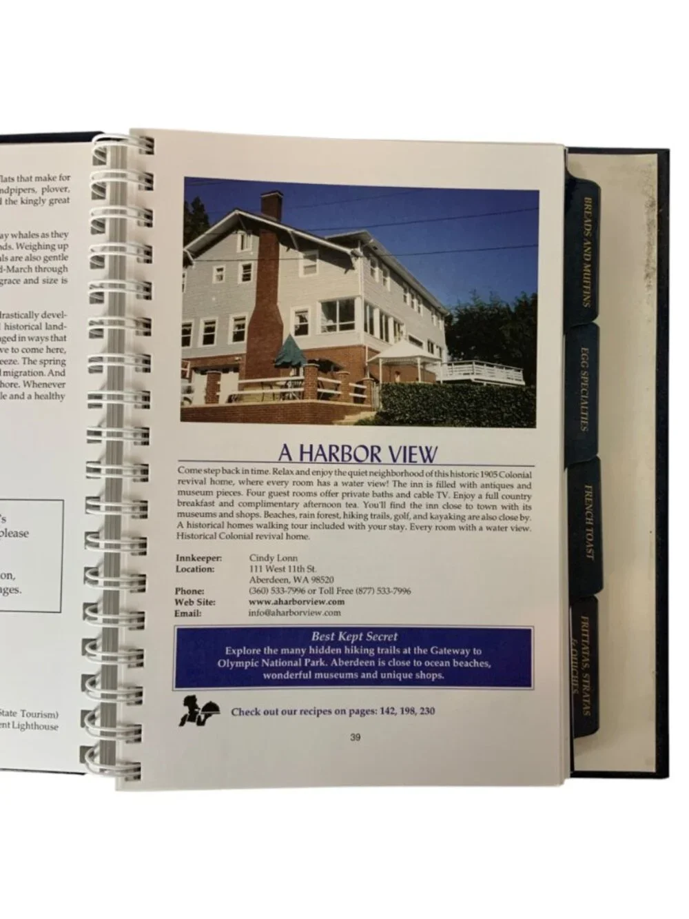 Northwest Mornings Washington Bed & Breakfast Guild Cookbook Favorite Recipes 20